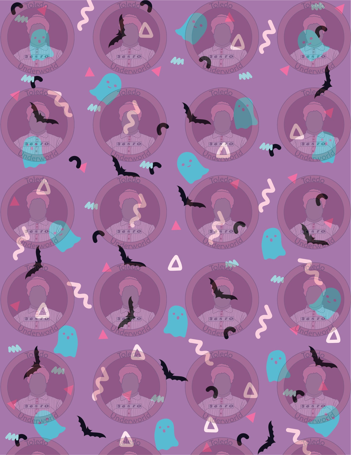 'Ghostie Mall Food Court' Grown Folks Wide-Leg Pants