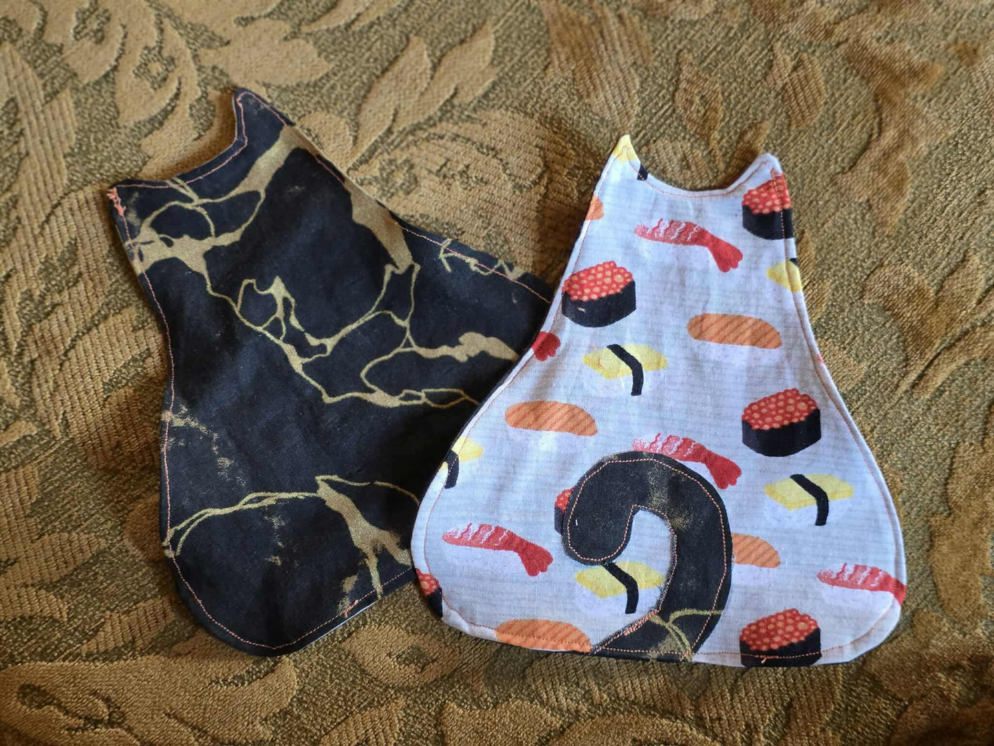 Handmade Sushi Marble Cat MugRug