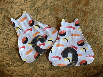 Handmade Sushi Marble Cat MugRug