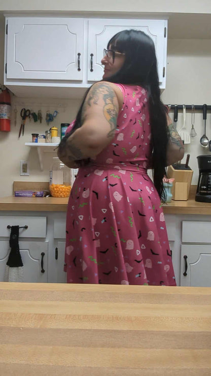 'Food Court Creepy Cutie' Grown Folks Skater Skirt