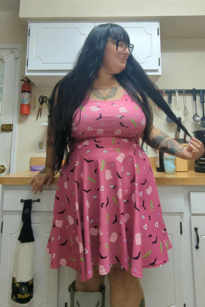 'Food Court Creepy Cutie' Grown Folks Skater Skirt