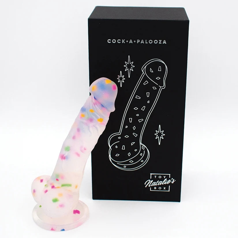 Cock-A-Palooza Confetti Filled Dildo from Natalie's Toy Box