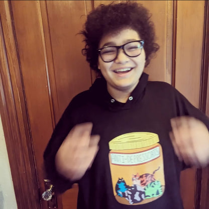 'Take Your Anti-Depresscats!' Grown Folks Hoodie