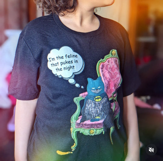 'Bat Cat the Feline That...' Grown Folks T-Shirt